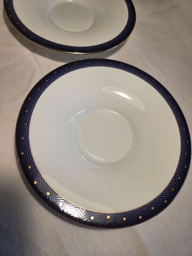 Wedgwood China Midnight design tea cup and saucer duo. Perfect.