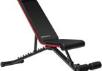 _Weight Bench, Folding, Reclining Seat Back, Height Adjustable Seat, No Assembly Required, for Home Training with 1 Headrest, Weight Exercises Black/Red