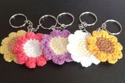 Crochet flower key ring 3 euro each