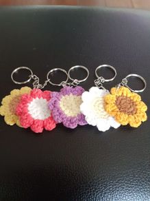 Crochet flower key ring 3 euro each