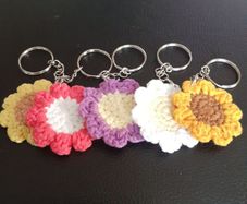 Crochet flower key ring 3 euro each