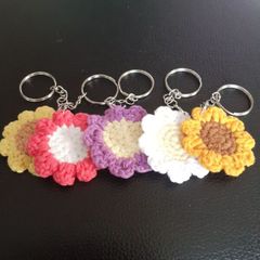 Crochet flower key ring 3 euro each