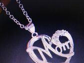 Silver Mom Heart Pendant