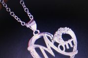Silver Mom Heart Pendant