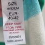 GALLLERY lime stripe bat-wing knit Sz M (Fit 12-16UK) Image 5