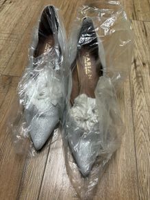 High heels size 6 silver sparkling brand Marian