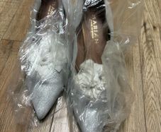 High heels size 6 silver sparkling brand Marian