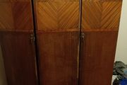 Vintage Mahogany Gentlemans Wardrobe  Art Deco Influence