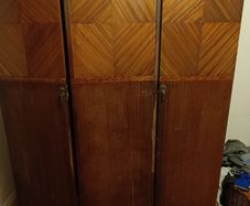 Vintage Mahogany Gentlemans Wardrobe  Art Deco Influence