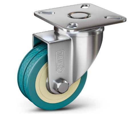 Castor Wheels with Brake Heavy Duty Swivel Wheels for Furniture 50mm + Screws 200KG