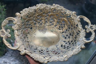 Antique decorative bowl jardiniere fruit bowl offering bowl solid brass bowl  13" x 8"
