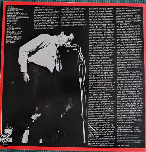Jerry Lee Lewis - The Essential 20 Original Rock'n'Roll Hits Vinyl LP (1978) UK Pressing Compilation EX+
