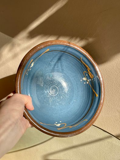 Set of 7 Vintage H&F Terrybaun Irish Pottery Bowls,  Slipware Glazed