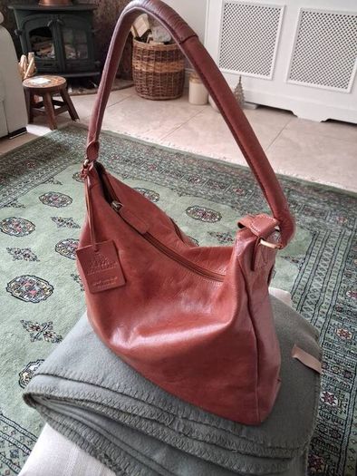 Rowallan Tan Genuine Soft Leather Bag