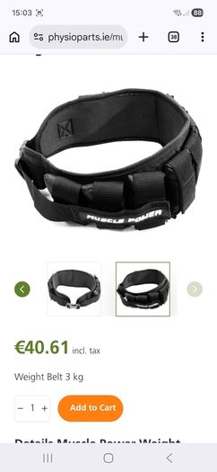 Muscle Power Weight Belt 3 kg