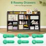 Black Chest of Drawers Bedroom, with LED Light trip with 10 Adjustable Colors Image 4