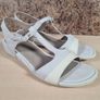 womens ECCO Touch 25 T strap sandals open toe ankle strap grey leather  Size UK 6.5 - 7 EU 40 Image 2