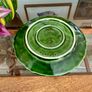Green Majolica Raised Cabbage Leaf Rim Individual Plate Olfaire Portugal Image 5