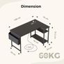 Small L Shaped Desk with Power Outlets 100 cm L Computer Corner Desks with Reversible Shelves Image 2