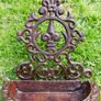 Antique Victorian cast iron wall mounted bird bath bird feeder Image 5