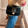 Claudie Pierlot calfskin and suede bag. Image 2