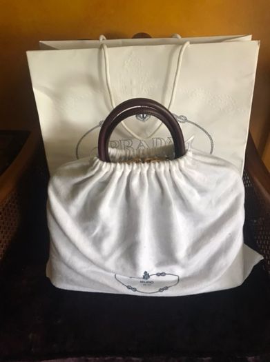Stunning Prada Saffiano Lux Leather Burgundy Handbag