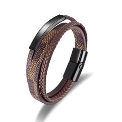 The Rebel Strand Leather Bracelet  Bold and Unforgettable Custom Engraving
