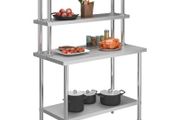 Stainless Steel Kitchen Work Table with 2-Tier