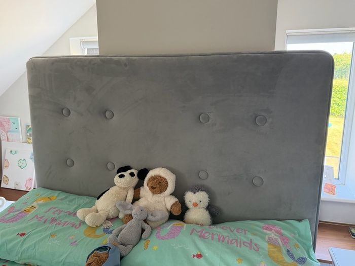 Fabric Grey Base & Headboard