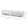 Floating 60'' TV Stand Wall Mounted Media Console Table Cabinet with 4 Storage Shelves Cable (FREE SHIPPING) Image 6