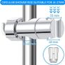Shower Head Holder with 2 Hooks, Universal Shower Holder Bracket for 16-27mm, Chrome-Plated+ABS Shower Design Shower Head Holders Replacement Easy Installation for Slide Rod Image 2