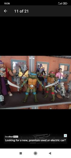 Neca TMNT collection with neca diorama