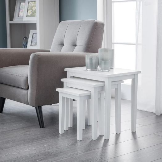 3 Piece Nest Of Tables Free P&p (multiple Colours Available)