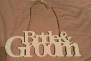 Bride &amp; Groom wooden sign