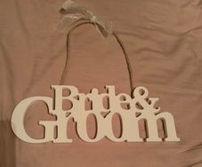 Bride & Groom wooden sign