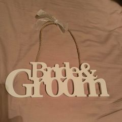Bride & Groom wooden sign