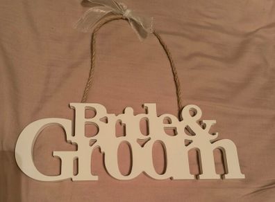 Bride & Groom wooden sign