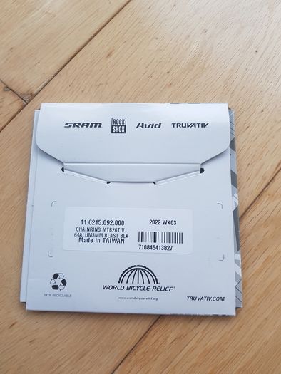 SRAM Truvativ 2x9/2x10 64 mm BCD 4 bolt 26T small "granny" chainring only
