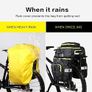 Bike Pannier Bag Set for Bicycle Cargo Rack Saddle Bag Laptop Pannier Rack Bicycle Professional Cycling Accessories 3 in 1-Black Image 4
