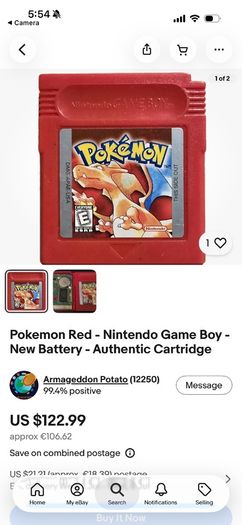 Pokemon red for og gameboy