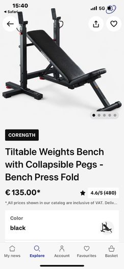 Decathlon Weight bench & weight set