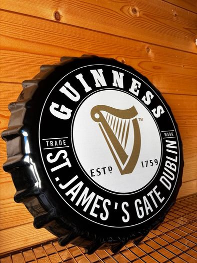 Guinness Bottle Cap Wall Display