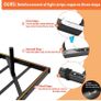 Double Floating Bed Frame with LED Lights and Charging Station Image 2