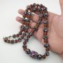 Antique Venetian African Style Skunk Eyes & Brown Glass Beads Necklace Image 10