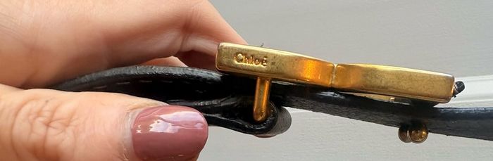 Authentic Chloe Marcie black lambskin leather bag
