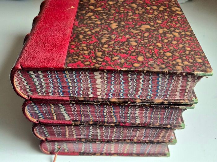 Very Scarce, Excellent Condition. Antique Set of French books, Histoire des Girondins by Lamartine.