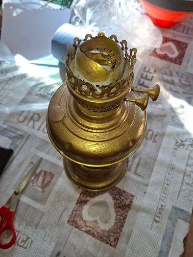 Old Brass Lamp for parts or repair Postage Available or Collection