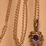 Premium Cobalt Blue Spinel Silver Pendant and Chain Image 2