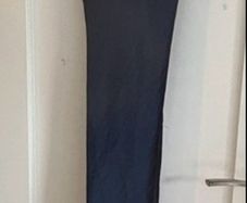 Brand New ASOS design Navy Satin Cowl Neck Maxi Dress - Lace Up Back - UK 16