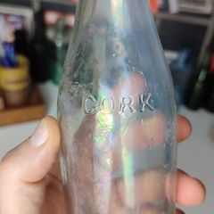 118 - Vintage Cork City Kiloh Clear Glass Lemonade Soda Kali Seltzer Water Embossed Lettering Decorative Collectible Bottle